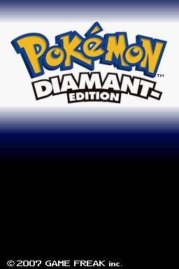 Startbildschirm Pokémon Diamant und Perle
