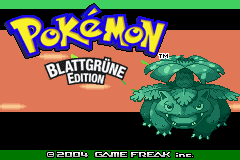 Startbildschirm Pokémon FRBG