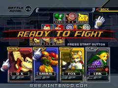 Startbildschirm Super Smash Brothers Melee
