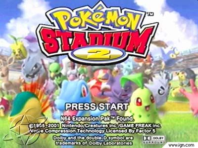 Startbild Pokémon Stadium 2